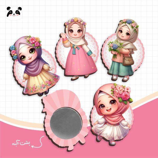 اینه جیبی طرح دختر