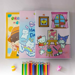 دفتر نقاشی کارتونی ۶۰ برگ سیمی a4 نهال الما