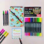 ماژیک و روان نویس حرفه ای دوسر 12 رنگ