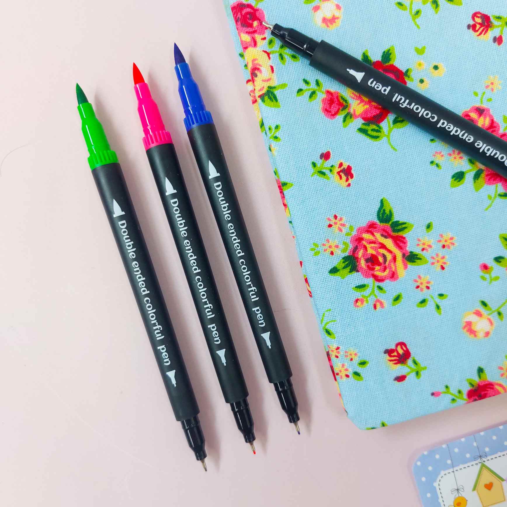 ماژیک و روان نویس حرفه ای دوسر 12 رنگ 2 ماژیک و روان نویس حرفه ای دوسر 12 رنگ