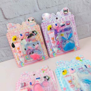 پک کاردستی چسب خامه ای و ساعت شنی سانریو